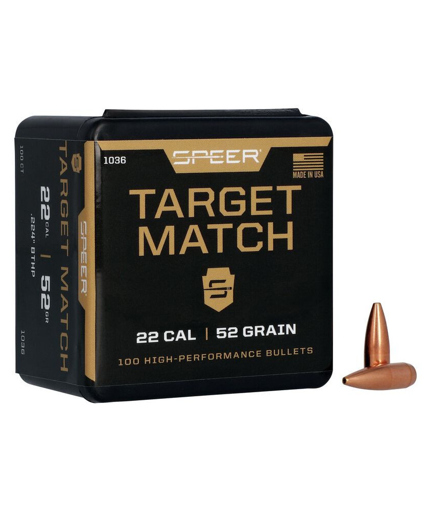 Puntas de bala SPEER Target Match - .224" - 52 grains