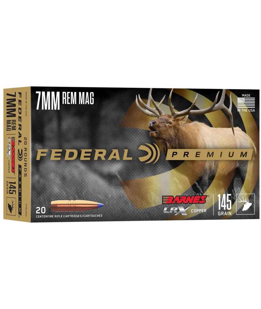 Munición metálica FEDERAL Barnes LRX - 7mm. Rem Mag. - 145 grains